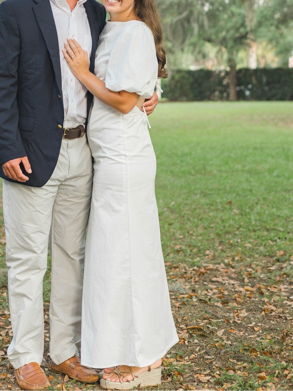 Peppermayo White Puff-Sleeve Maxi Dress